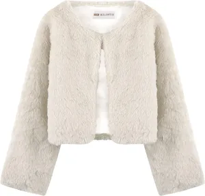 BOLEROSE Girls Cozy Faux Fur Childrens Kids Bolero Shrug Jacket Coat