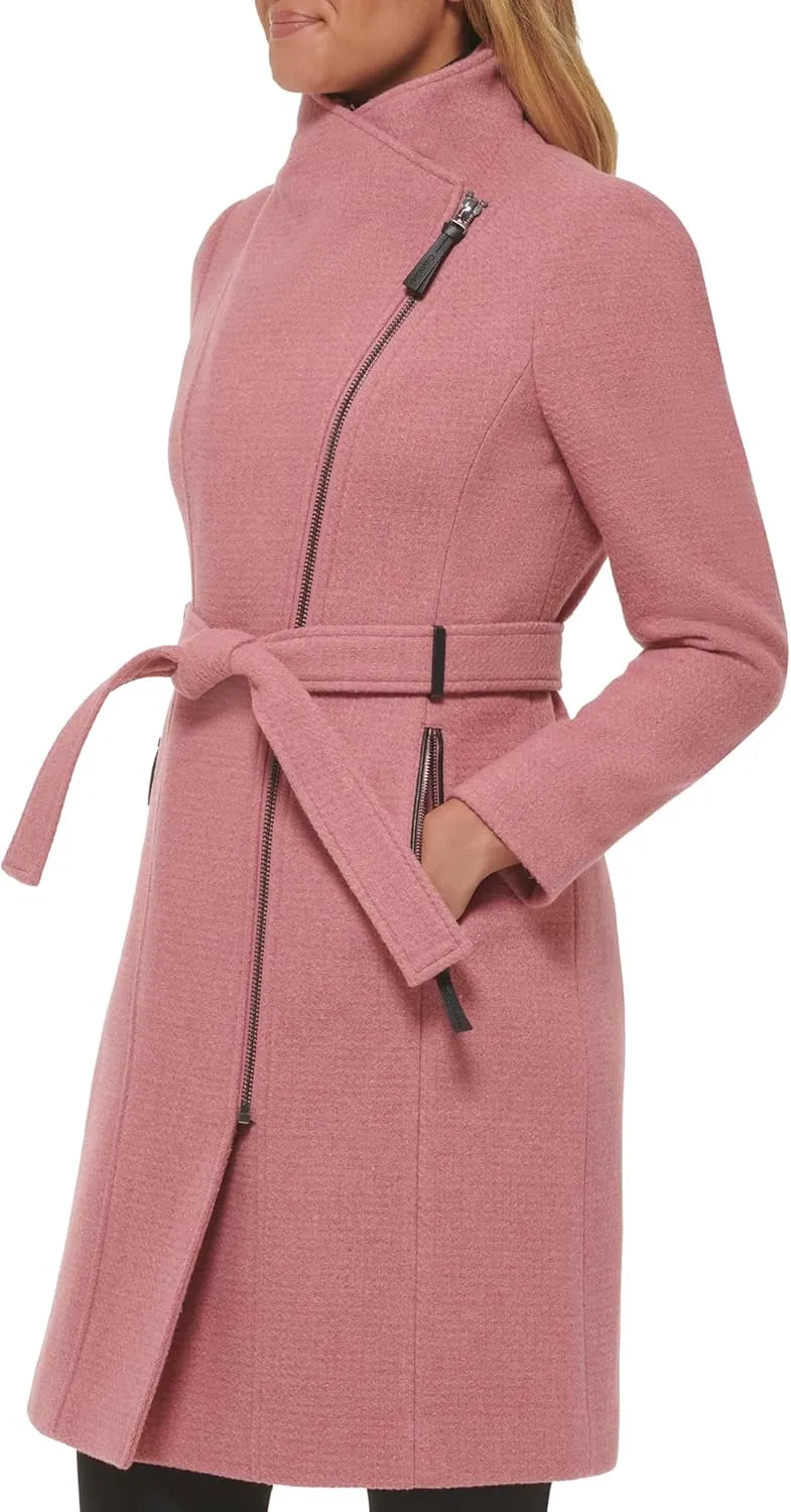 Calvin Klein Women's Full-Length Zip-up Wool Coat