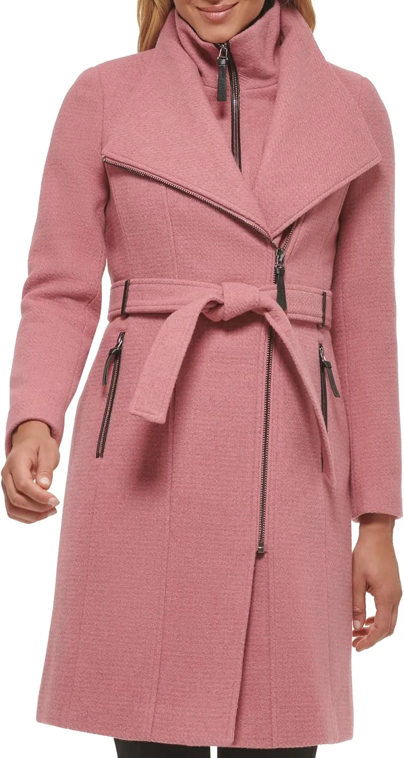 Calvin Klein Women's Full-Length Zip-up Wool Coat