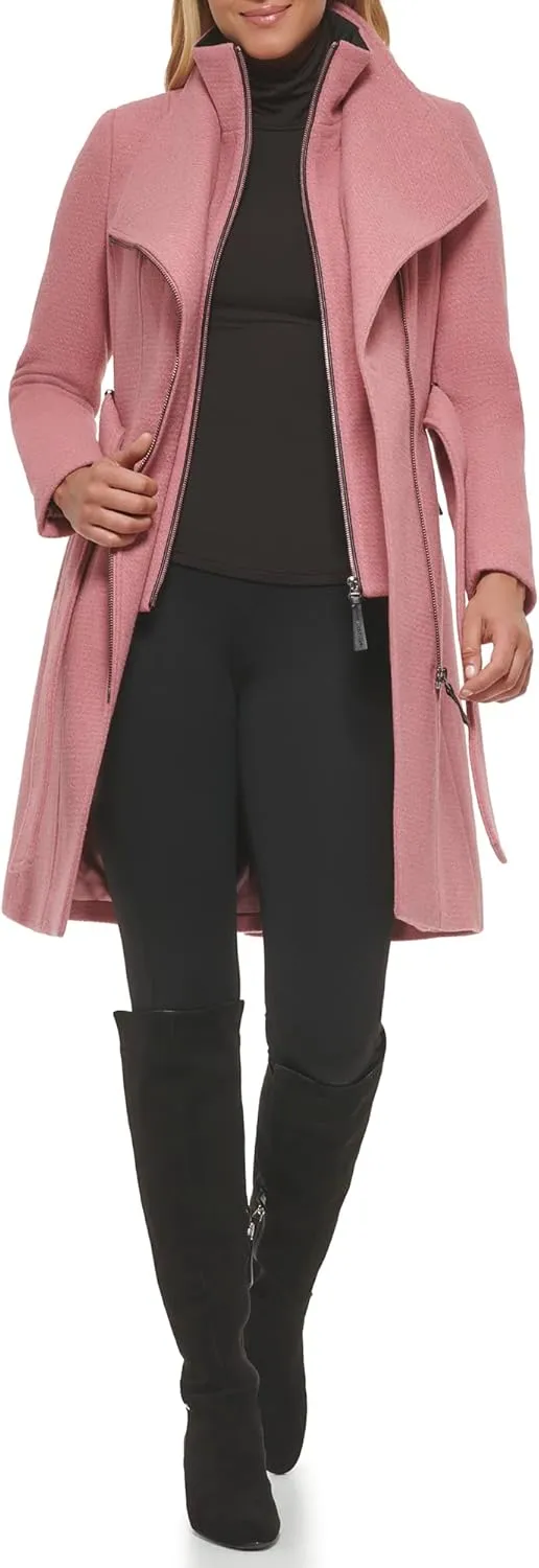 Calvin Klein Women's Full-Length Zip-up Wool Coat