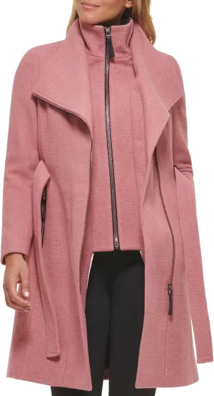Calvin Klein Women's Full-Length Zip-up Wool Coat