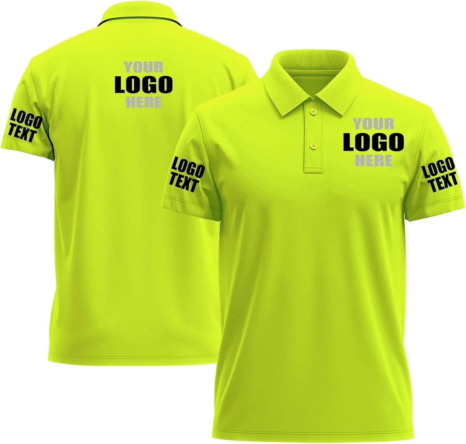 Custom Polo Shirts Desgin Your Own Embroidered Print Customized Text/Logo/Photo Personalized Golf Work Polo FrontBack