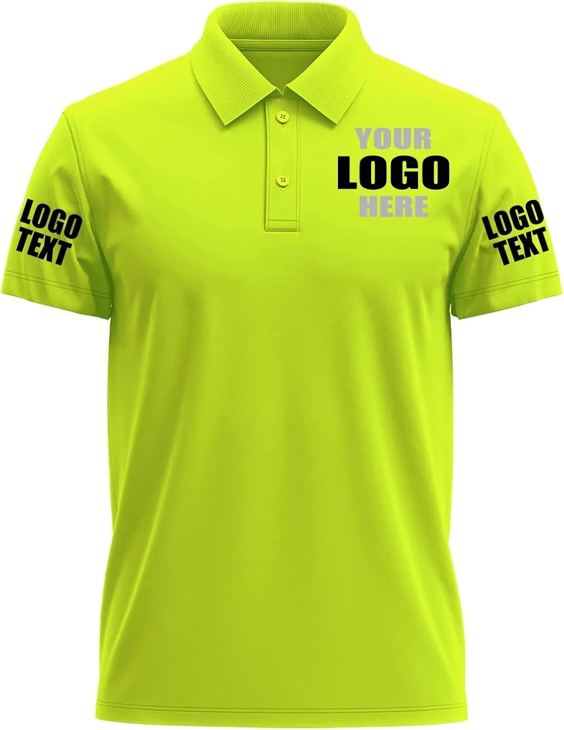 Custom Polo Shirts Desgin Your Own Embroidered Print Customized Text/Logo/Photo Personalized Golf Work Polo FrontBack