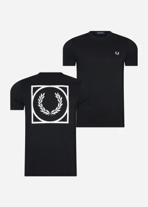 Graphic print t-shirt - black