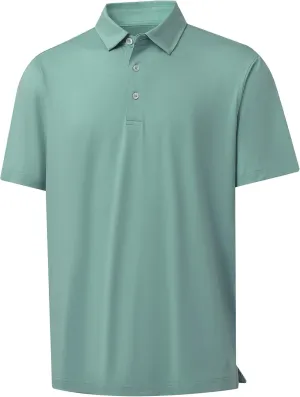 M MAELREG Golf Shirts for Men Dry Fit Moisture Wicking Performance Solid Collared Casual Mens Polo Shirts Short Sleeve