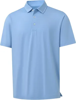 M MAELREG Golf Shirts for Men Dry Fit Moisture Wicking Performance Solid Collared Casual Mens Polo Shirts Short Sleeve