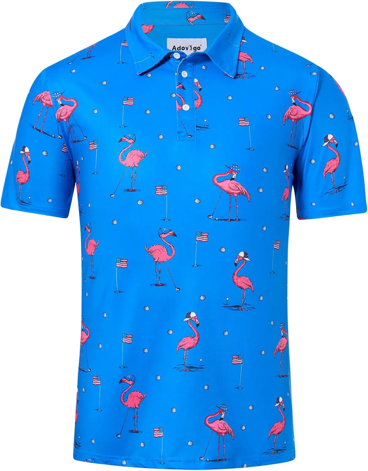 Mens Polo Golf Shirts Funny Graphics Shorts Sleeve Button Shirts