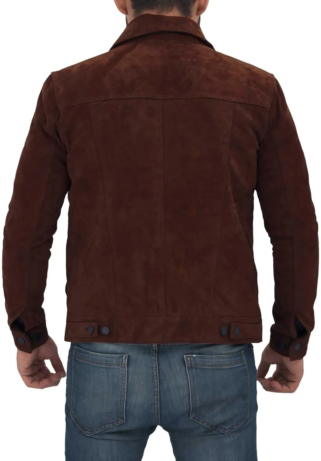 Premium Lambskin Leather Vintage Trucker Jacket Men - Shirt Collar Leather Jackets For Mens