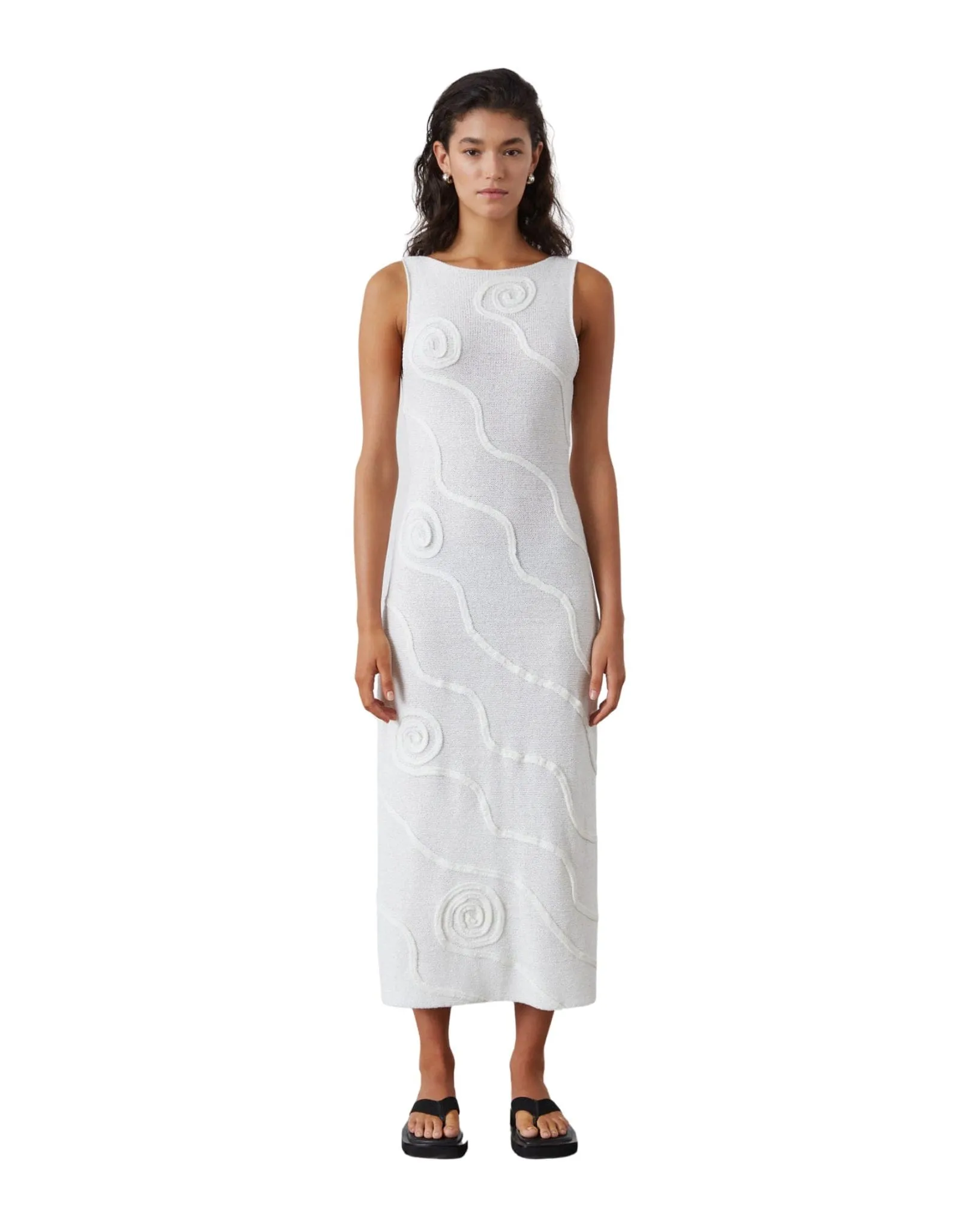 Shea Organic Cotton Swirl Knit Dress