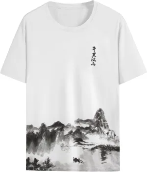 SOLY HUX Men's Graphic Print Tees Vintage T-Shirts Crewneck T Shirts Short Sleeve Casual Summer Shirt