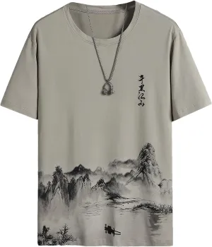 SOLY HUX Men's Graphic Print Tees Vintage T-Shirts Crewneck T Shirts Short Sleeve Casual Summer Shirt