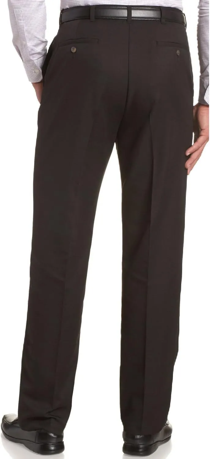 Sportoli Men's Cool Classic Fit Hidden Expandable Waist Plain Front Dress Pants