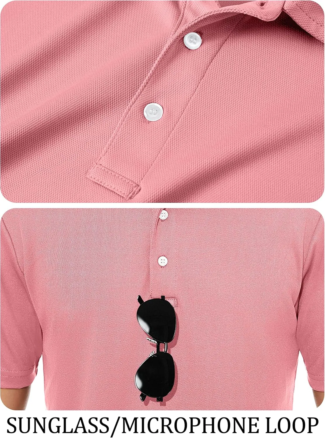 TACVASEN Mens Golf Shirt Dry Fit Mens Polo Shirts Short Sleeve Performance Golf Polos for Men with Collar Work Shirts