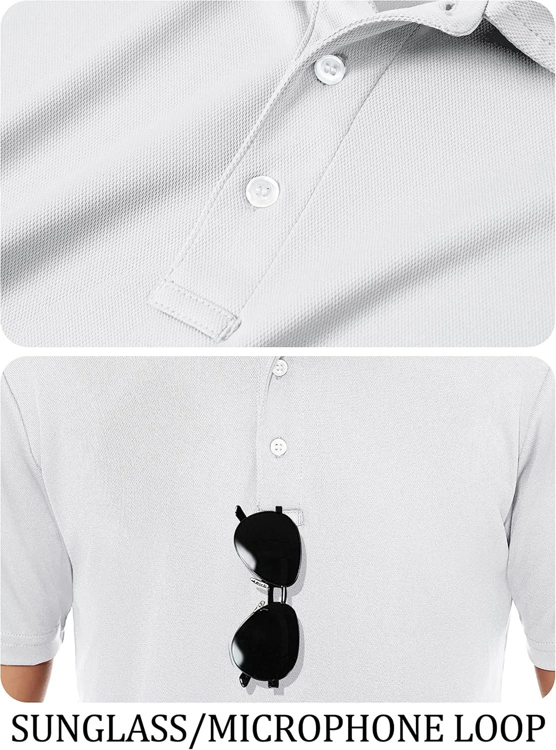 TACVASEN Mens Golf Shirt Dry Fit Mens Polo Shirts Short Sleeve Performance Golf Polos for Men with Collar Work Shirts