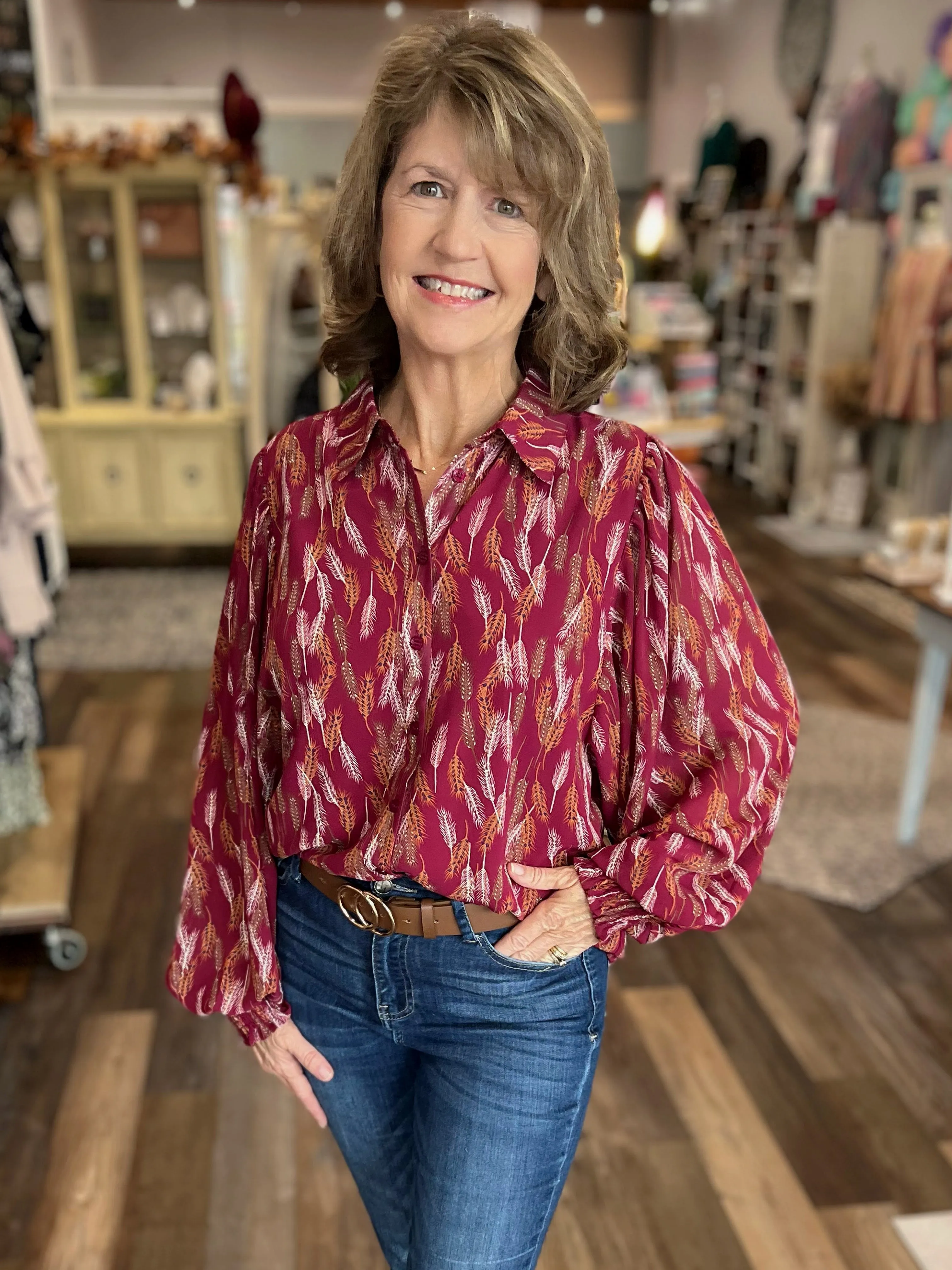 Tell Me About It Long Sleeve Blouse