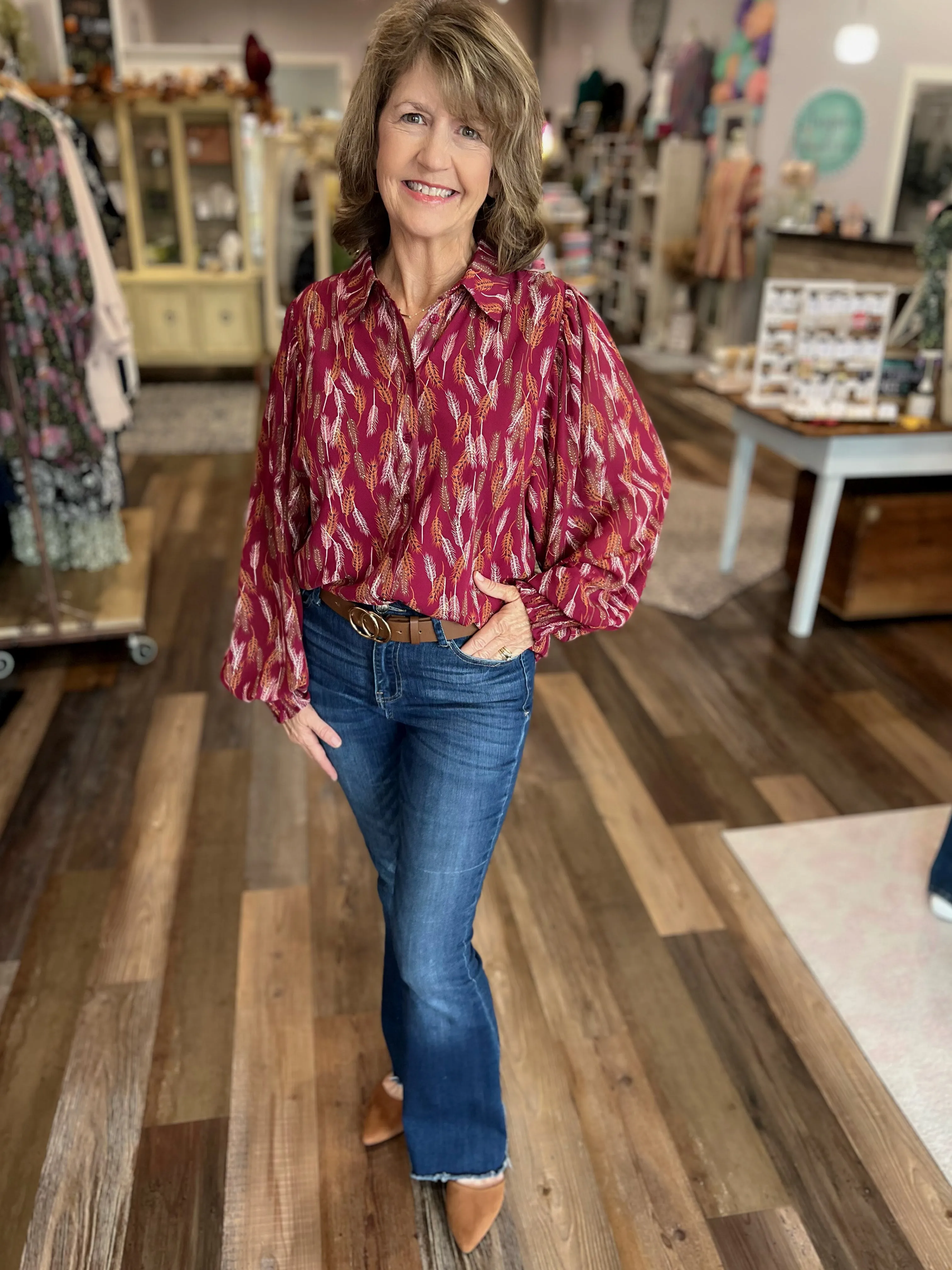 Tell Me About It Long Sleeve Blouse