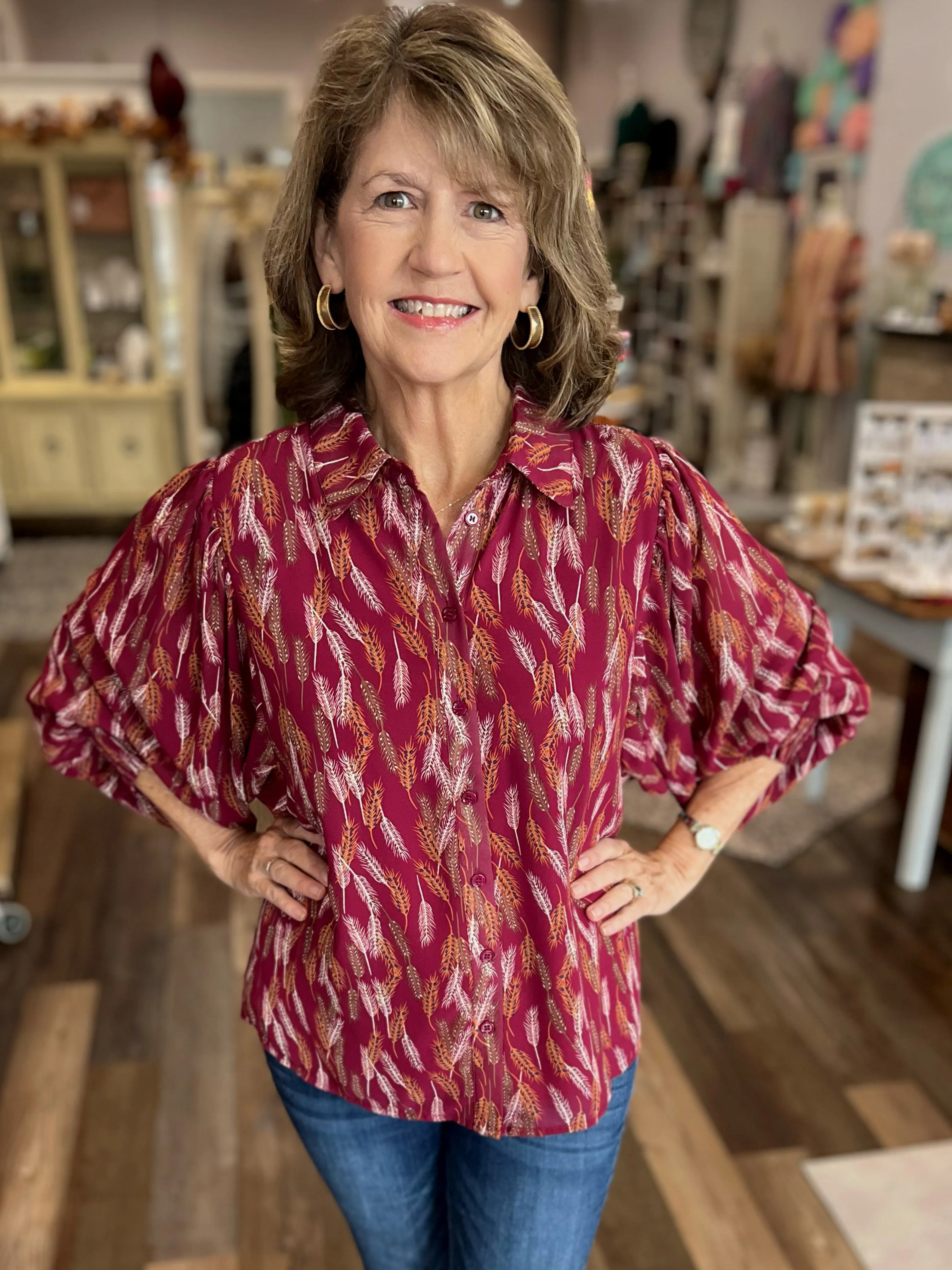 Tell Me About It Long Sleeve Blouse