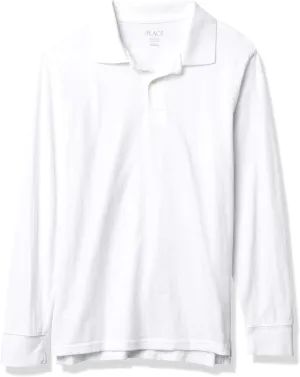 The Children's Place Boys' Long Sleeve Soft Jersey Knit Polo