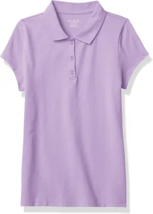 The Children's Place Girls' Short Sleeve Ruffle Pique Polo