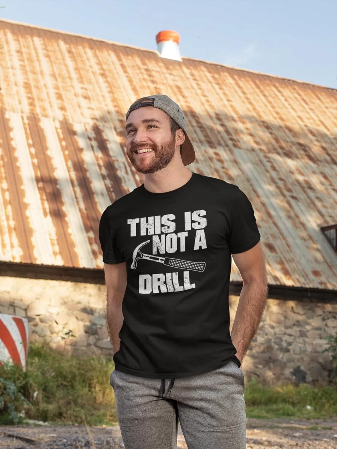 This is Not a Drill Mens T Shirts, Joke Humor Graphic Tee Shirts, Mens Dad Grandpa Shirt