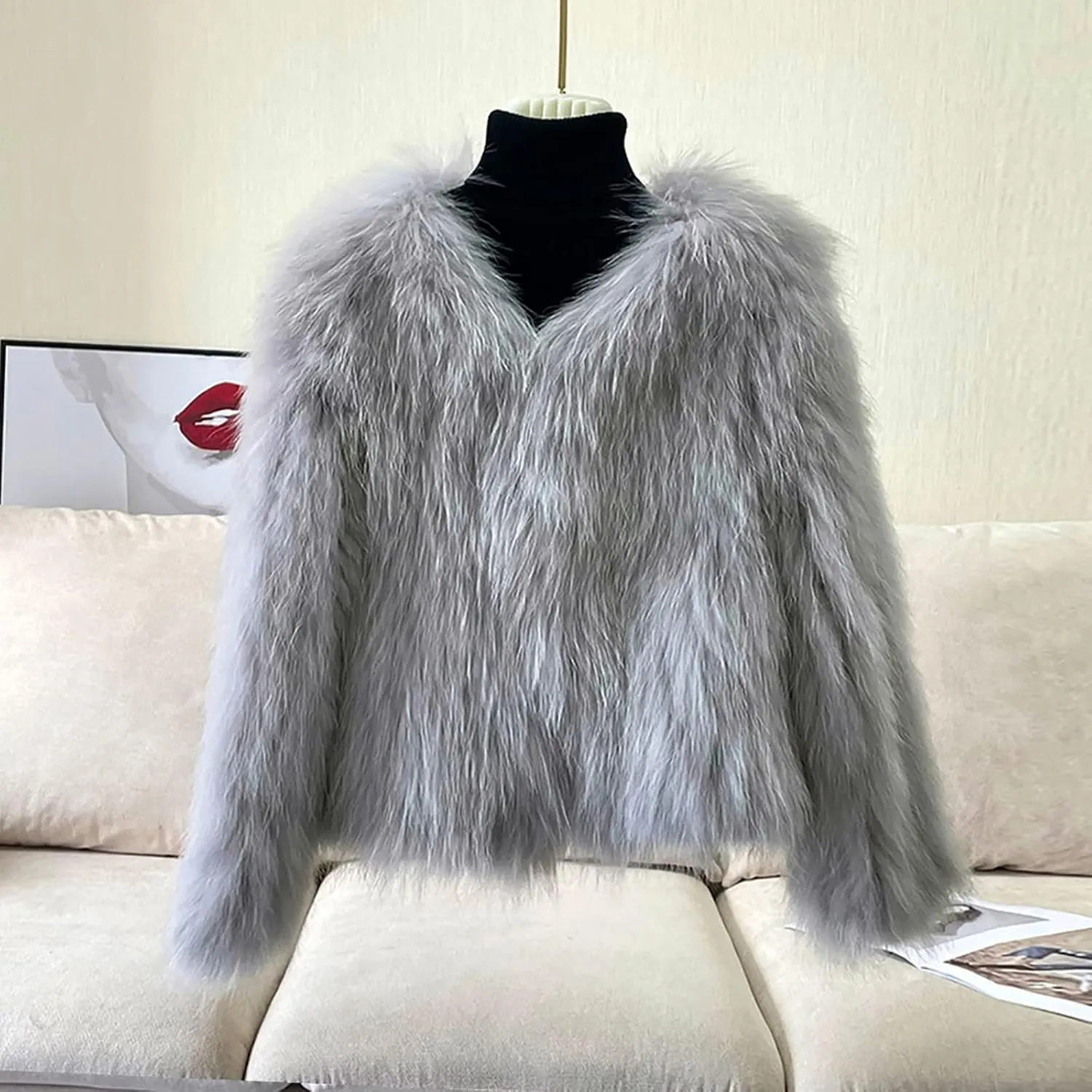 tuduoms Women's Fashion Fluffy Faux Fur Coats Plush Fleece Warm Cardigan Jacket Open Front Short/Long Teddy Coat Outwear