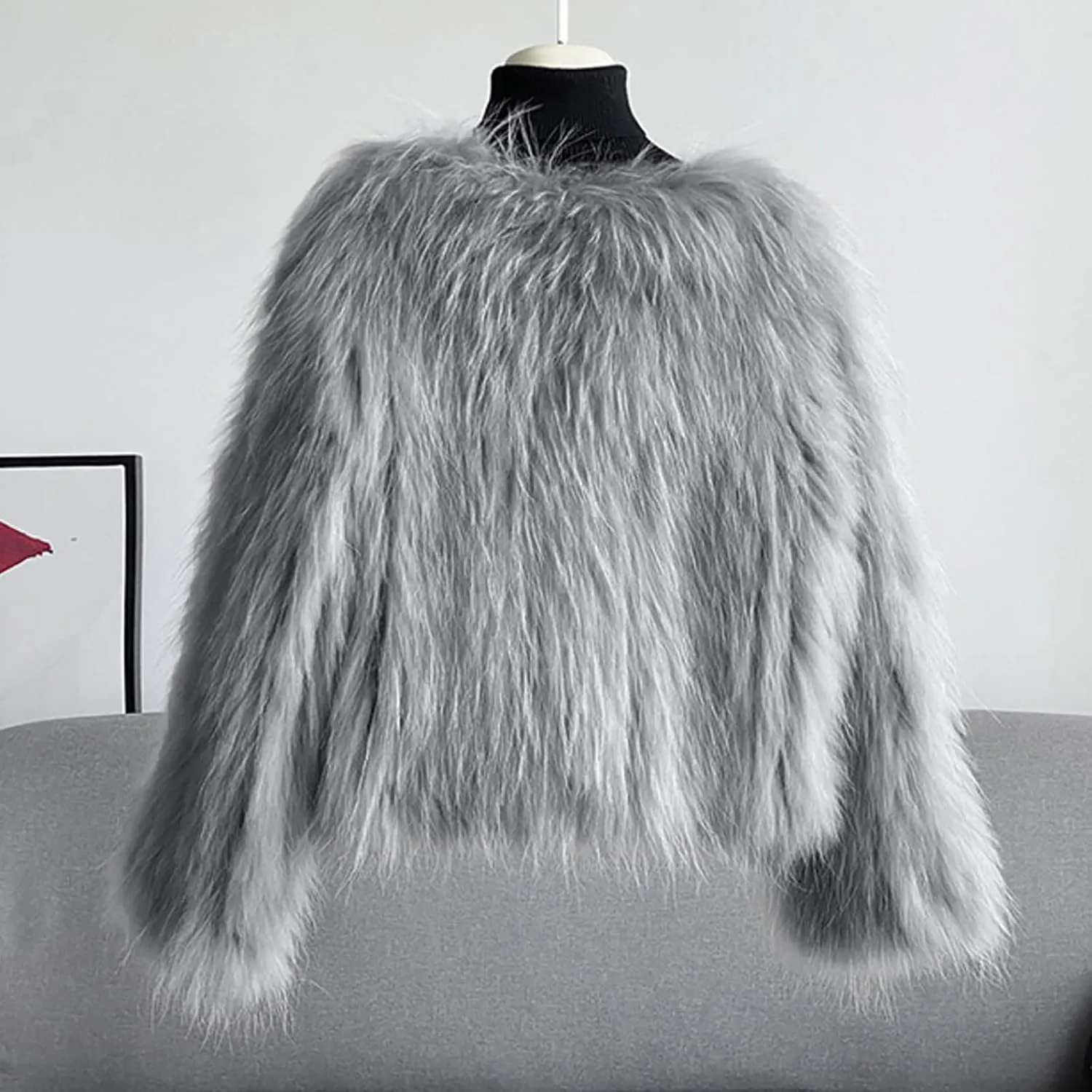 tuduoms Women's Fashion Fluffy Faux Fur Coats Plush Fleece Warm Cardigan Jacket Open Front Short/Long Teddy Coat Outwear