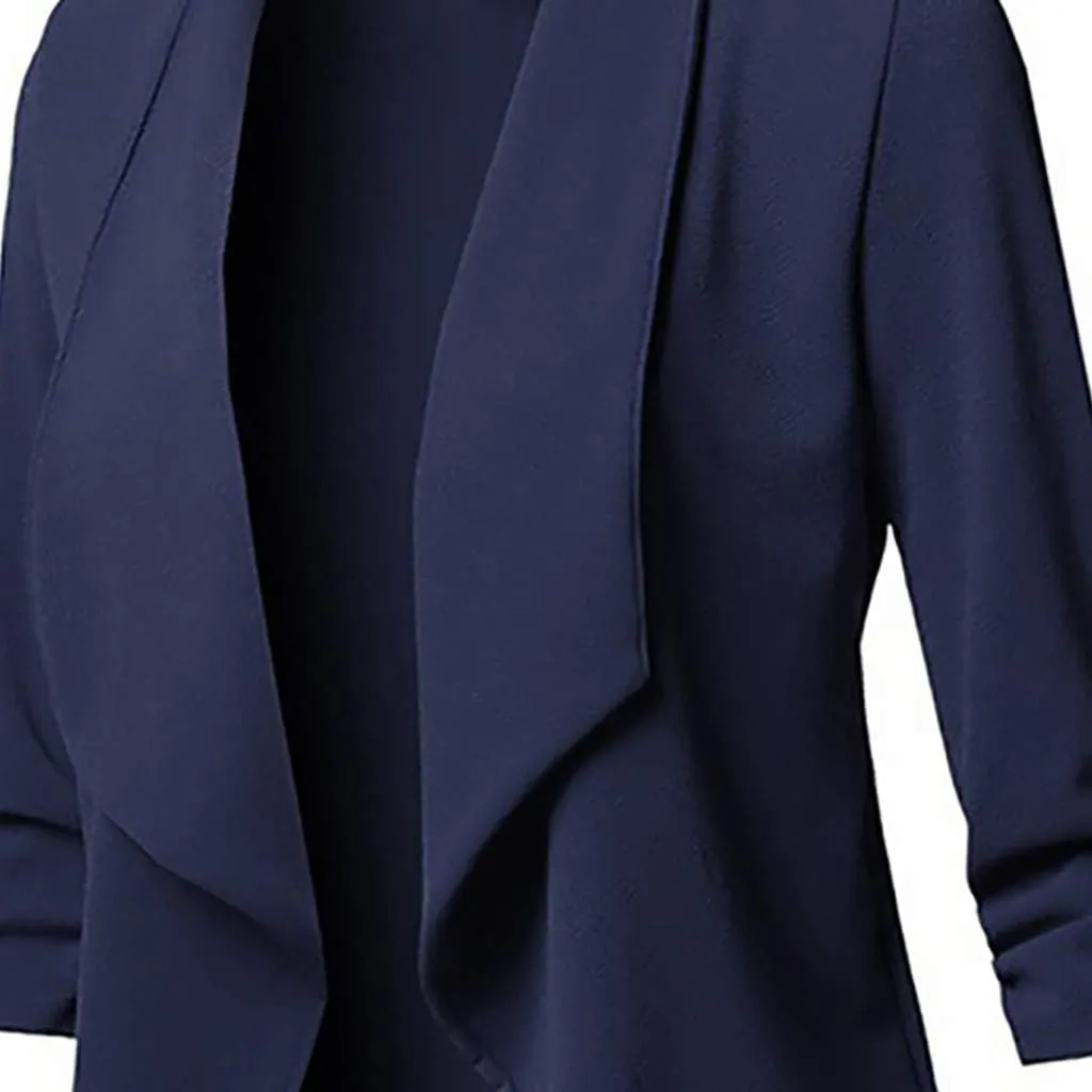 Women Business Blazers 2024 Trendy Casual Cropped Blazer Jacket Petite Open Front Office Cardigan Stylish Womens Coats