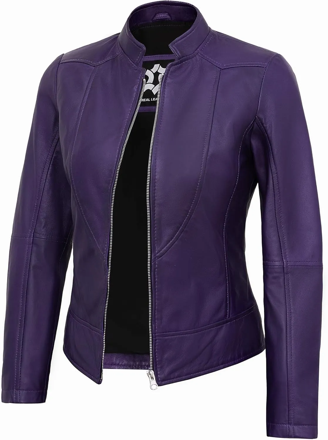 Womens Leather Jackets - Real Lambskin Stylish Motorcycle Leather Coat Women
