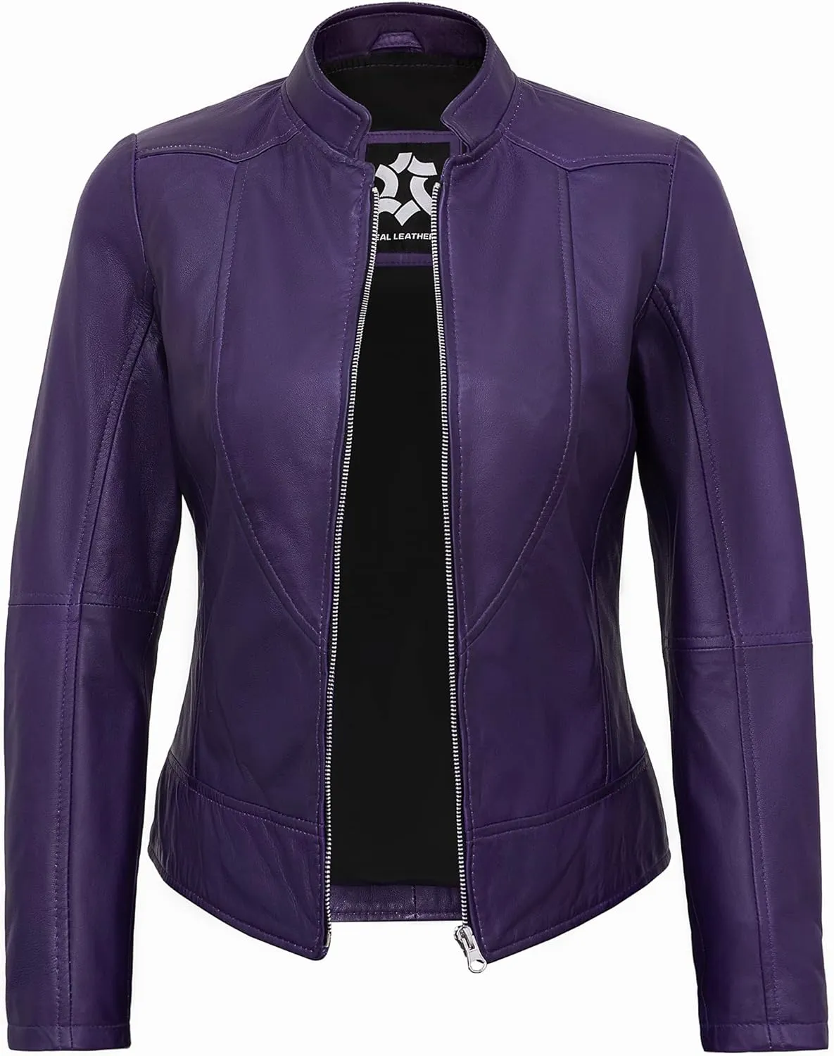 Womens Leather Jackets - Real Lambskin Stylish Motorcycle Leather Coat Women